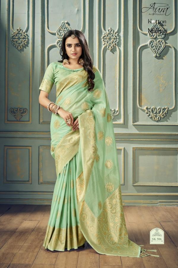 Aura Malhari Vol 5 Soft Cotton with Weaving Border Saree Collection